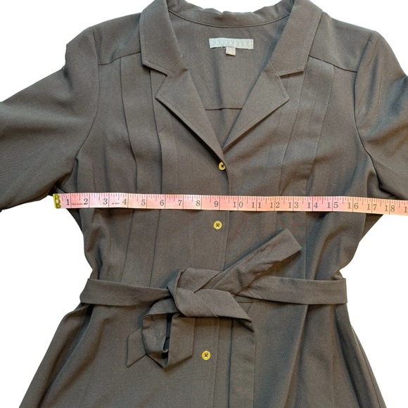 Size 12 Sharagano Black Shirtdress - Picture 3 of 6